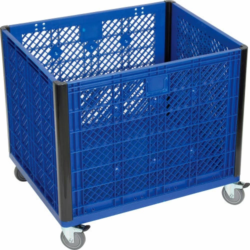 Global Industrial Easy Assembly Vented Wall Container - Casters 39-1/4 x 31-1/2 x 34 Overall 2 Global Industrial Easy Assembly Vented Wall Container - Casters 39-1/4 x 31-1/2 x 34 Overall - Image 2