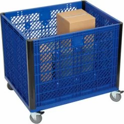 Global Industrial Easy Assembly Vented Wall Container - Casters 39-1/4 x 31-1/2 x 34 Overall 28 Global Industrial Easy Assembly Vented Wall Container - Casters 39-1/4 x 31-1/2 x 34 Overall -Containers & Organizers Sales Store 603087C 06