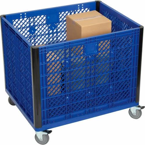 Global Industrial Easy Assembly Vented Wall Container - Casters 39-1/4 x 31-1/2 x 34 Overall 7 Global Industrial Easy Assembly Vented Wall Container - Casters 39-1/4 x 31-1/2 x 34 Overall - Image 7