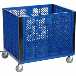 Global Industrial Easy Assembly Vented Wall Container - Casters 39-1/4 x 31-1/2 x 34 Overall 29 Global Industrial Easy Assembly Vented Wall Container - Casters 39-1/4 x 31-1/2 x 34 Overall -Containers & Organizers Sales Store 603087C 07