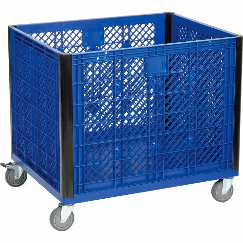 Global Industrial Easy Assembly Vented Wall Container - Casters 39-1/4 x 31-1/2 x 34 Overall 8 Global Industrial Easy Assembly Vented Wall Container - Casters 39-1/4 x 31-1/2 x 34 Overall - Image 8