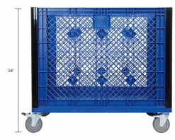 Global Industrial Easy Assembly Vented Wall Container - Casters 39-1/4 x 31-1/2 x 34 Overall 42 Global Industrial Easy Assembly Vented Wall Container - Casters 39-1/4 x 31-1/2 x 34 Overall -Containers & Organizers Sales Store 603087C dim1
