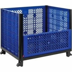 Global Industrial™ Easy Assembly Vented Wall Container - Drop Gate 39-1/4x31-1/2x33-1/2 Overall