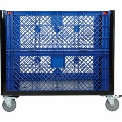 Global Industrial™ Easy Assembly Vented Wall Container - Drop Gate/Casters 39-1/4x31-1/2x34 OH -Containers & Organizers Sales Store 603087DC 03