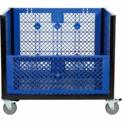 Global Industrial™ Easy Assembly Vented Wall Container - Drop Gate/Casters 39-1/4x31-1/2x34 OH -Containers & Organizers Sales Store 603087DC 11