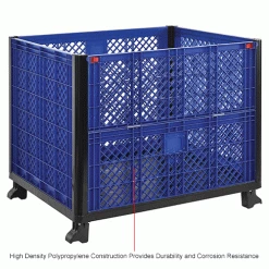 Global Industrial™ Easy Assembly Vented Wall Container - Drop Gate 39-1/4x31-1/2x33-1/2 Overall -Containers & Organizers Sales Store 603087DIN 1wco