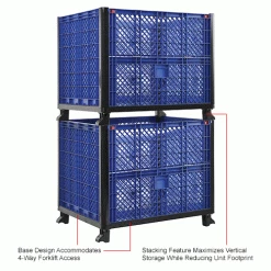 Global Industrial™ Easy Assembly Vented Wall Container - Drop Gate 39-1/4x31-1/2x33-1/2 Overall -Containers & Organizers Sales Store 603087DIN 2wco