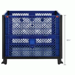 Global Industrial™ Easy Assembly Vented Wall Container - Drop Gate 39-1/4x31-1/2x33-1/2 Overall -Containers & Organizers Sales Store 603087DIN dim2