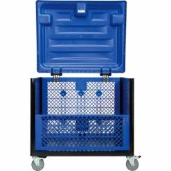 Global Industrial™ Easy Assembly Vented Wall Container-Drop Gate/Lid/Caster 39-1/4x31-1/2x34 OH -Containers & Organizers Sales Store 603087DP 11