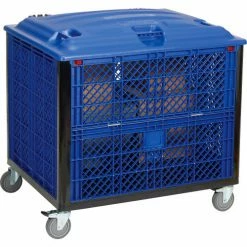Global Industrial™ Easy Assembly Vented Wall Container-Drop Gate/Lid/Caster 39-1/4x31-1/2x34 OH -Containers & Organizers Sales Store 603087DP 13