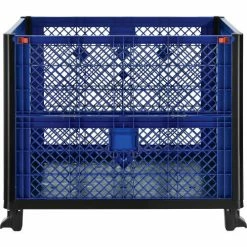 Global Industrial™ Easy Assembly Vented Wall Container - Drop Gate 39-1/4x31-1/2x33-1/2 Overall -Containers & Organizers Sales Store 603087D 02