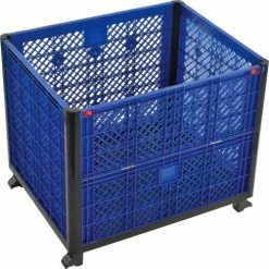 Global Industrial™ Easy Assembly Vented Wall Container - Drop Gate 39-1/4x31-1/2x33-1/2 Overall -Containers & Organizers Sales Store 603087D 04