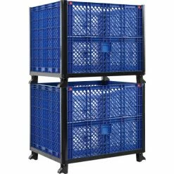 Global Industrial™ Easy Assembly Vented Wall Container - Drop Gate 39-1/4x31-1/2x33-1/2 Overall -Containers & Organizers Sales Store 603087D 16