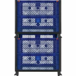 Global Industrial™ Easy Assembly Vented Wall Container - Drop Gate 39-1/4x31-1/2x33-1/2 Overall -Containers & Organizers Sales Store 603087D 17