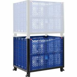 Global Industrial™ Easy Assembly Vented Wall Container - Drop Gate 39-1/4x31-1/2x33-1/2 Overall -Containers & Organizers Sales Store 603087D 18