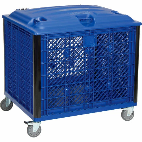 Global Industrial Easy Assembly Vented Wall Container - Lid/Casters 39-1/4x31-1/2x34 Overall 1 Global Industrial Easy Assembly Vented Wall Container - Lid/Casters 39-1/4x31-1/2x34 Overall