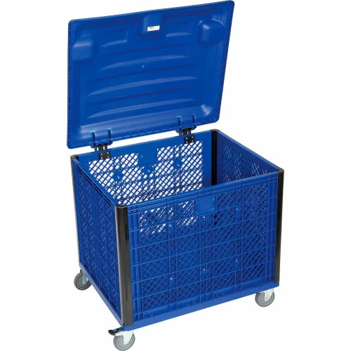 Global Industrial Easy Assembly Vented Wall Container - Lid/Casters 39-1/4x31-1/2x34 Overall 8 Global Industrial Easy Assembly Vented Wall Container - Lid/Casters 39-1/4x31-1/2x34 Overall - Image 8