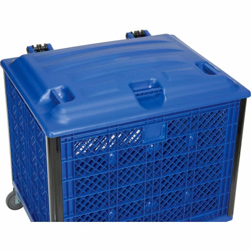 Global Industrial Easy Assembly Vented Wall Container - Lid/Casters 39-1/4x31-1/2x34 Overall 9 Global Industrial Easy Assembly Vented Wall Container - Lid/Casters 39-1/4x31-1/2x34 Overall - Image 9