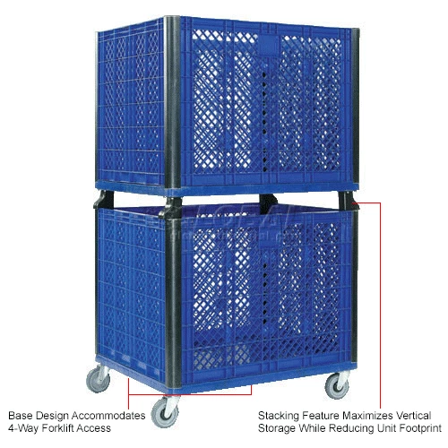 Global Industrial Easy Assembly Vented Wall Container - Lid/Casters 39-1/4x31-1/2x34 Overall 20 Global Industrial Easy Assembly Vented Wall Container - Lid/Casters 39-1/4x31-1/2x34 Overall - Image 20