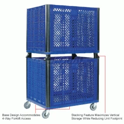 Global Industrial Easy Assembly Vented Wall Container - Casters 39-1/4 x 31-1/2 x 34 Overall 35 Global Industrial Easy Assembly Vented Wall Container - Casters 39-1/4 x 31-1/2 x 34 Overall -Containers & Organizers Sales Store 603087P 2wco