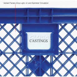 Global Industrial Easy Assembly Vented Wall Container - Lid/Casters 39-1/4x31-1/2x34 Overall 52 Global Industrial Easy Assembly Vented Wall Container - Lid/Casters 39-1/4x31-1/2x34 Overall -Containers & Organizers Sales Store 603087P 4wco 1