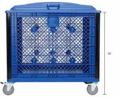 Global Industrial Easy Assembly Vented Wall Container - Lid/Casters 39-1/4x31-1/2x34 Overall 56 Global Industrial Easy Assembly Vented Wall Container - Lid/Casters 39-1/4x31-1/2x34 Overall -Containers & Organizers Sales Store 603087P dim1