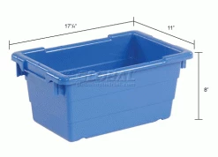 Quantum Storage Systems Quantum Cross Stack Nest Tub TUB1711-8 - 17-1/4 x 11 x 8 Blue - Pkg Qty 6 29 Quantum Storage Systems Quantum Cross Stack Nest Tub TUB1711-8 - 17-1/4 x 11 x 8 Blue - Pkg Qty 6 -Containers & Organizers Sales Store 603118BL dim