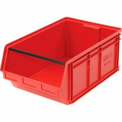 Quantum Storage Systems Quantum Plastic Magnum Stacking Bin, 18-3/8"W x 29"D x 11-7/8"H, Red -Containers & Organizers Sales Store 613120RD 05