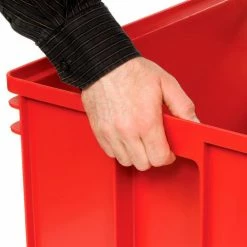 Quantum Storage Systems Quantum Plastic Magnum Stacking Bin, 18-3/8"W x 29"D x 11-7/8"H, Red -Containers & Organizers Sales Store 613120RD 08