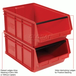 Quantum Storage Systems Quantum Plastic Magnum Stacking Bin, 18-3/8"W x 29"D x 11-7/8"H, Red -Containers & Organizers Sales Store 613120RD 2wco