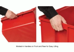 Quantum Storage Systems Quantum Plastic Magnum Stacking Bin, 18-3/8"W x 29"D x 11-7/8"H, Red -Containers & Organizers Sales Store 613120RD 4wco