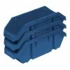 Quantum Storage Systems Quantum Plastic Quickpick Double Hopper Bin, 9-1/4"W x 14"D x 6-1/2"H, Blue - Pkg Qty 20
