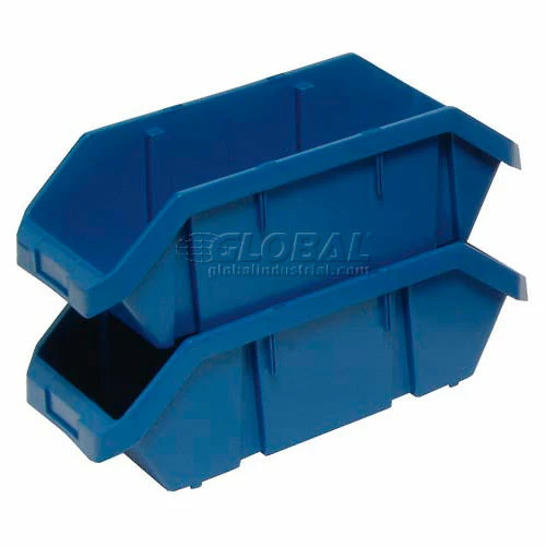 Quantum Storage Systems Quantum Plastic Quickpick Double Hopper Bin, 8-3/8"W x 18-1/2"D x 7"H, Blue - Pkg Qty 10 2 Quantum Storage Systems Quantum Plastic Quickpick Double Hopper Bin, 8-3/8"W x 18-1/2"D x 7"H, Blue - Pkg Qty 10 - Image 2