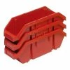 Quantum Storage Systems Quantum Plastic Quickpick Double Hopper Bin, 8-3/8"W x 18-1/2"D x 7"H, Red - Pkg Qty 10
