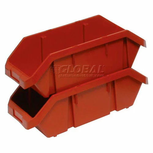 Quantum Storage Systems Quantum Plastic Quickpick Double Hopper Bin, 8-3/8"W x 18-1/2"D x 7"H, Red - Pkg Qty 10 2 Quantum Storage Systems Quantum Plastic Quickpick Double Hopper Bin, 8-3/8"W x 18-1/2"D x 7"H, Red - Pkg Qty 10 - Image 2