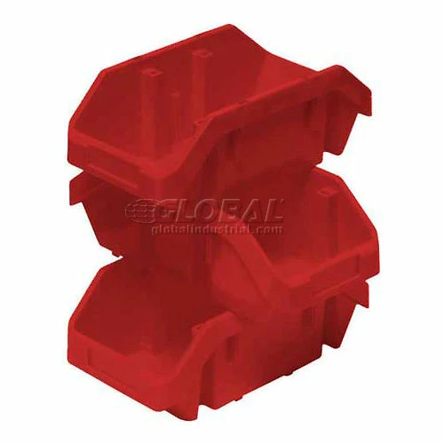 Quantum Storage Systems Quantum Plastic Quickpick Double Hopper Bin, 8-3/8"W x 18-1/2"D x 7"H, Red - Pkg Qty 10 3 Quantum Storage Systems Quantum Plastic Quickpick Double Hopper Bin, 8-3/8"W x 18-1/2"D x 7"H, Red - Pkg Qty 10 - Image 3