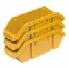 Quantum Storage Systems Quantum Plastic Quickpick Double Hopper Bin, 8-3/8"W x 18-1/2"D x 7"H, Yellow - Pkg Qty 10