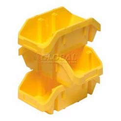 Quantum Storage Systems Quantum Plastic Quickpick Double Hopper Bin, 6-5/8"W x 9-1/2"D x 5"H, Yellow - Pkg Qty 20 -Containers & Organizers Sales Store 652370YL 02 1