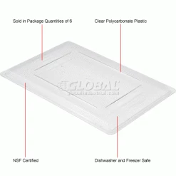 Rubbermaid 3302-00 Clear Lid 18 x 26 - Pkg Qty 6 -Containers & Organizers Sales Store 652450CL 1wco