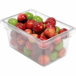 Rubbermaid 3304-00 Clear Plastic Box 5 Gallon 18 x12 x 9 - Pkg Qty 6