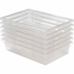 Rubbermaid 3308-00 Clear Plastic Box 8.5 Gallon 18 x 26 x 6 - Pkg Qty 6 -Containers & Organizers Sales Store 652453CL 07