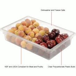 Rubbermaid 3308-00 Clear Plastic Box 8.5 Gallon 18 x 26 x 6 - Pkg Qty 6 -Containers & Organizers Sales Store 652453CL 1wco