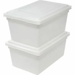 Rubbermaid 3528-00 White Plastic Box 16.62 Gallon 18 x 26 x 12 - Pkg Qty 6 -Containers & Organizers Sales Store 652455WH 02