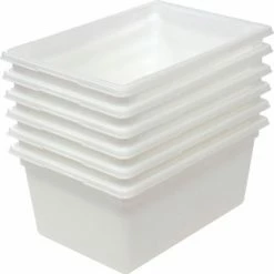 Rubbermaid 3528-00 White Plastic Box 16.62 Gallon 18 x 26 x 12 - Pkg Qty 6 -Containers & Organizers Sales Store 652455WH 03