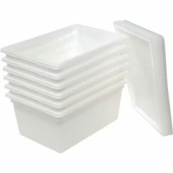 Rubbermaid 3528-00 White Plastic Box 16.62 Gallon 18 x 26 x 12 - Pkg Qty 6 -Containers & Organizers Sales Store 652455WH 05