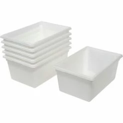 Rubbermaid 3528-00 White Plastic Box 16.62 Gallon 18 x 26 x 12 - Pkg Qty 6 -Containers & Organizers Sales Store 652455WH 09