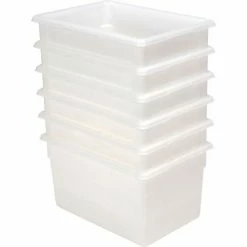 Rubbermaid 3501-00 White Plastic Box 21.5 Gallon 18 x 26 x 15 - Pkg Qty 6 -Containers & Organizers Sales Store 652456WH 08