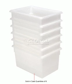 Rubbermaid 3501-00 White Plastic Box 21.5 Gallon 18 x 26 x 15 - Pkg Qty 6 -Containers & Organizers Sales Store 652456WH 3wco