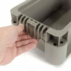 Global Industrial Stackable Straight Wall Container, Solid, 12"Lx7-3/8"Wx5"H, Gray 18 Global Industrial Stackable Straight Wall Container, Solid, 12"Lx7-3/8"Wx5"H, Gray -Containers & Organizers Sales Store 652740 05