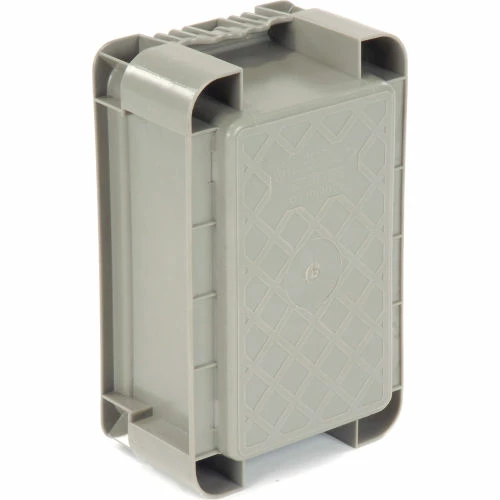 Global Industrial Stackable Straight Wall Container, Solid, 12"Lx7-3/8"Wx5"H, Gray 7 Global Industrial Stackable Straight Wall Container, Solid, 12"Lx7-3/8"Wx5"H, Gray - Image 7